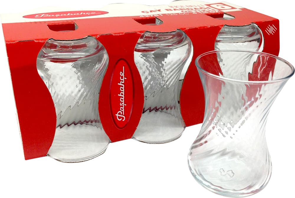 Pasabahce 6x Slim Optical Turkish Tea Glasses 42781