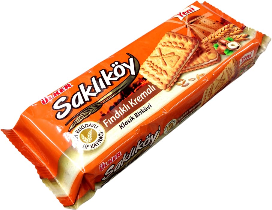 Ulker Saklikoy Hazelnut Cream Classic Biscuits