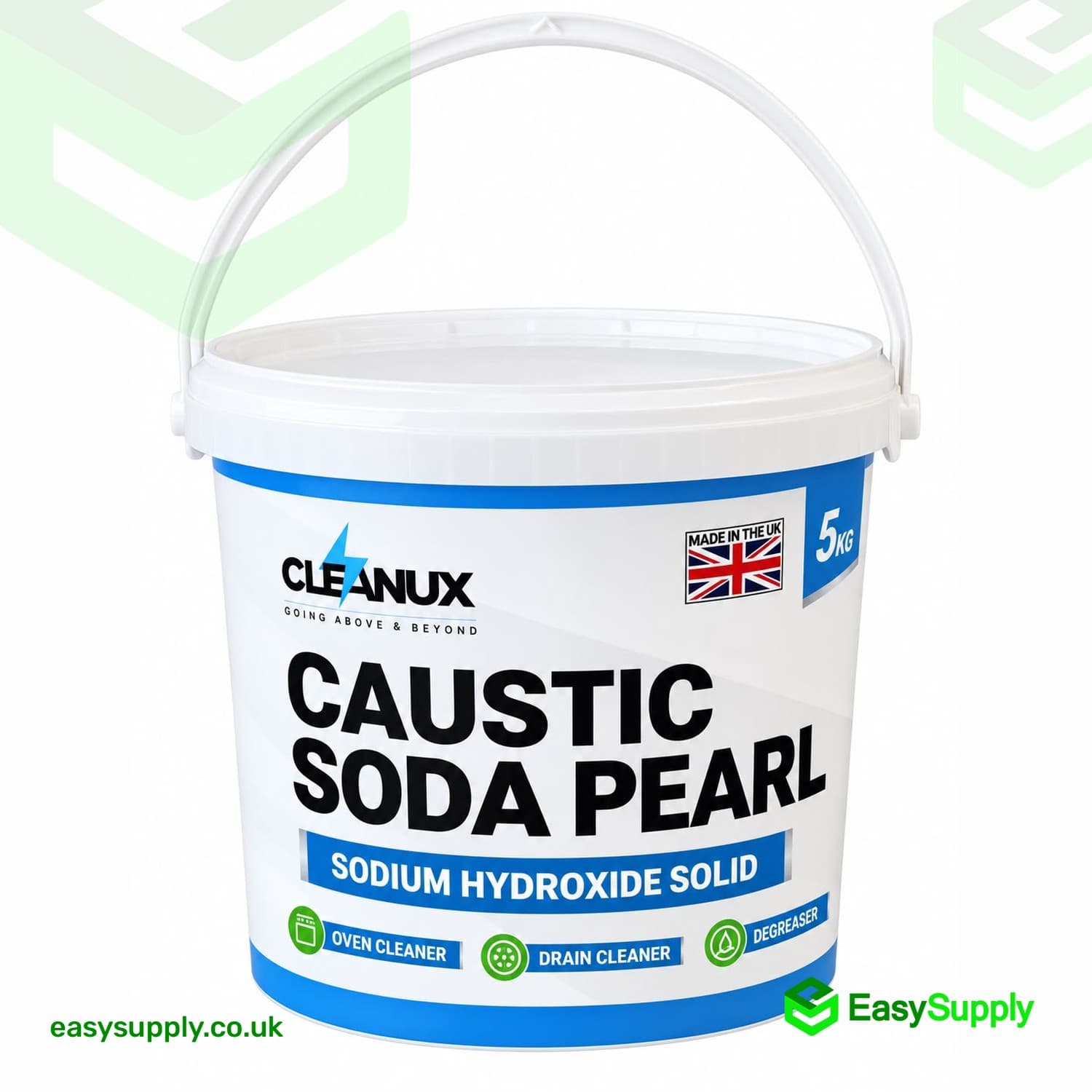 Cleanux Caustic Soda Pearl 5kg Tub
