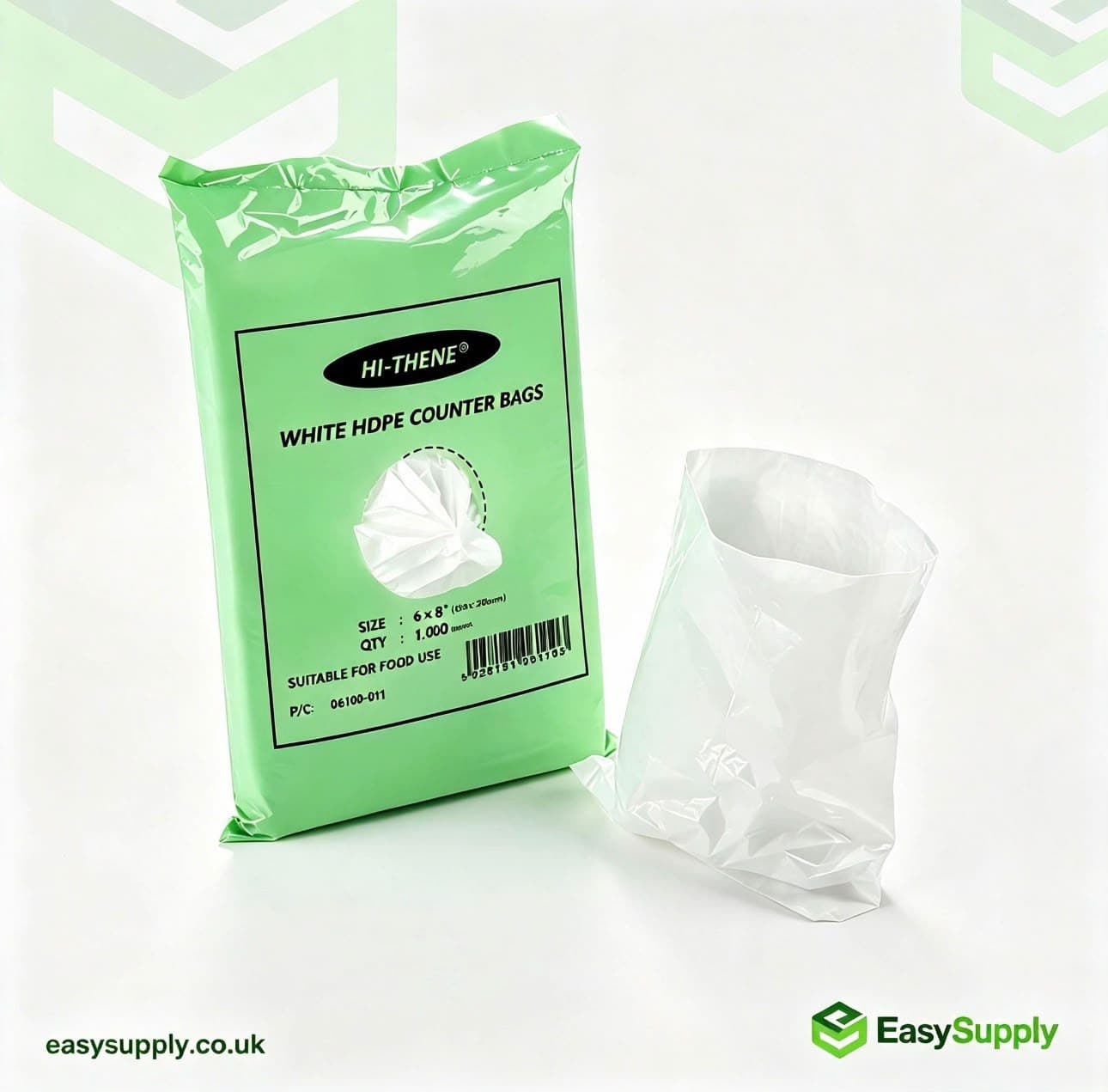 6" x 8" HDPE Plastic Counter Bags