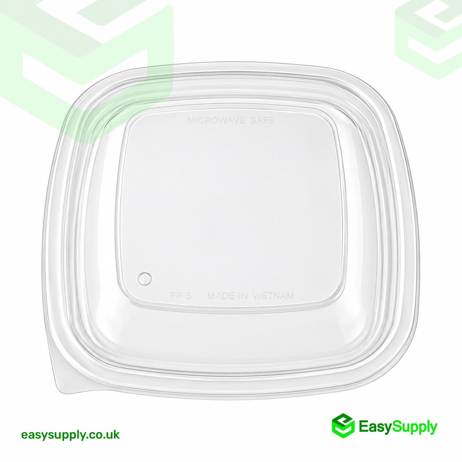 Sabert Square Vented PP Lid Clear 17cm