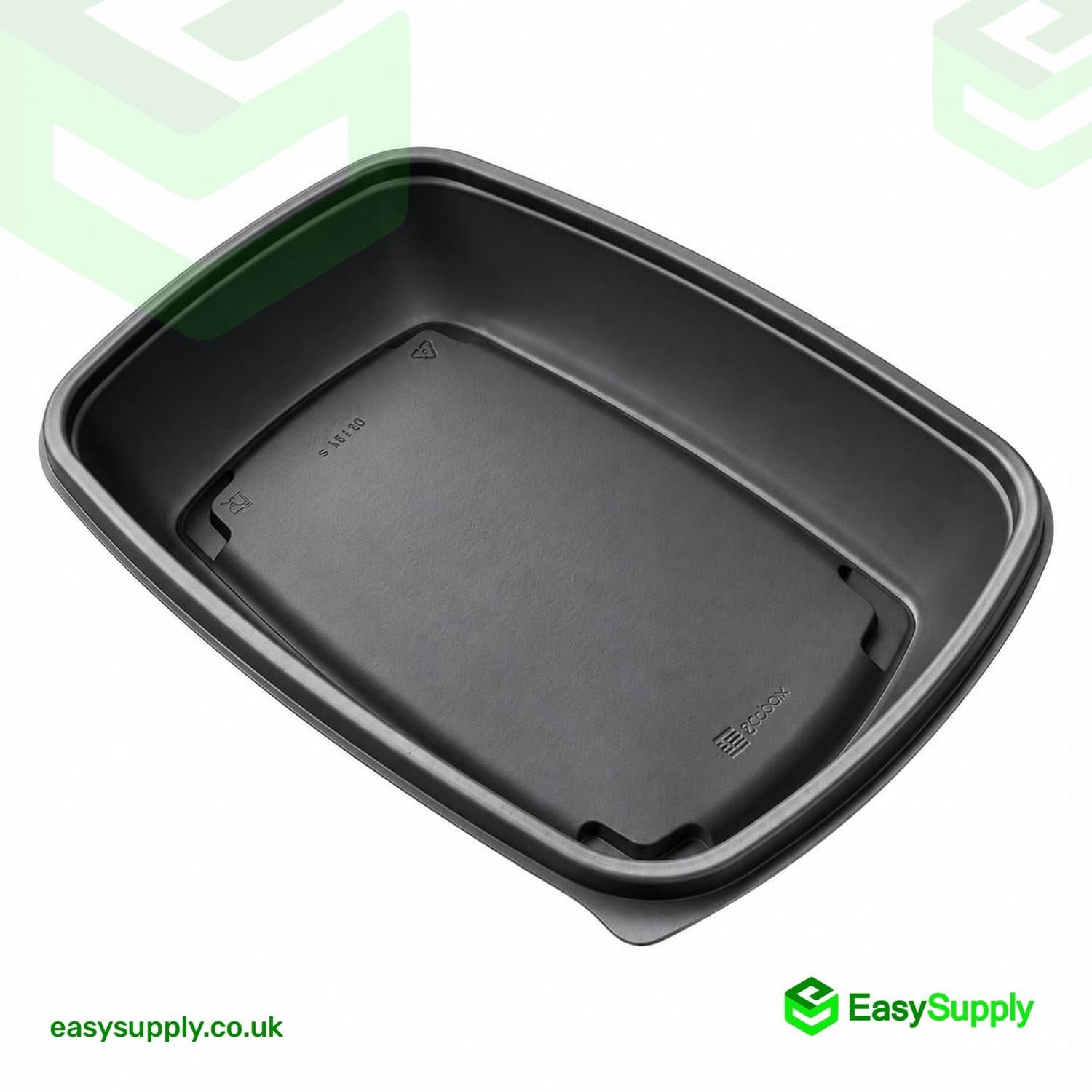 Sabert Rectangular Container Black 900ml - Single Compartment