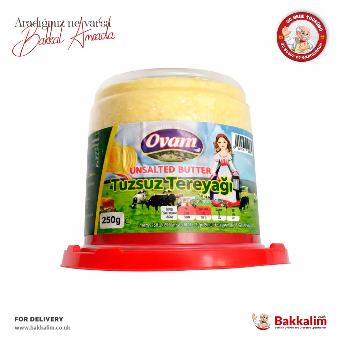 Ovam Unsalted Butter 250 G