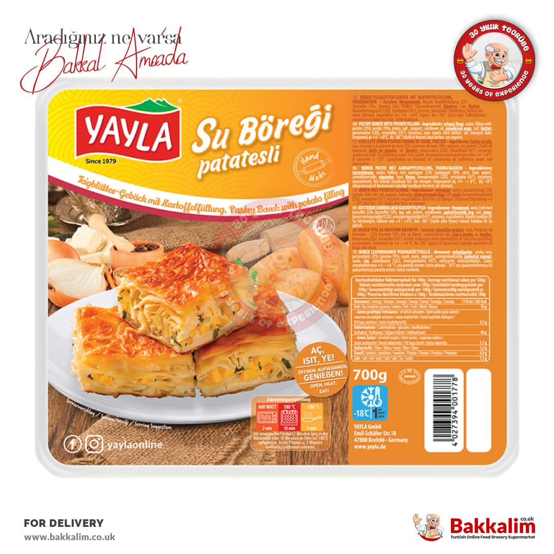 Yayla Pastry Borek with Potatoes Filling 700 G
