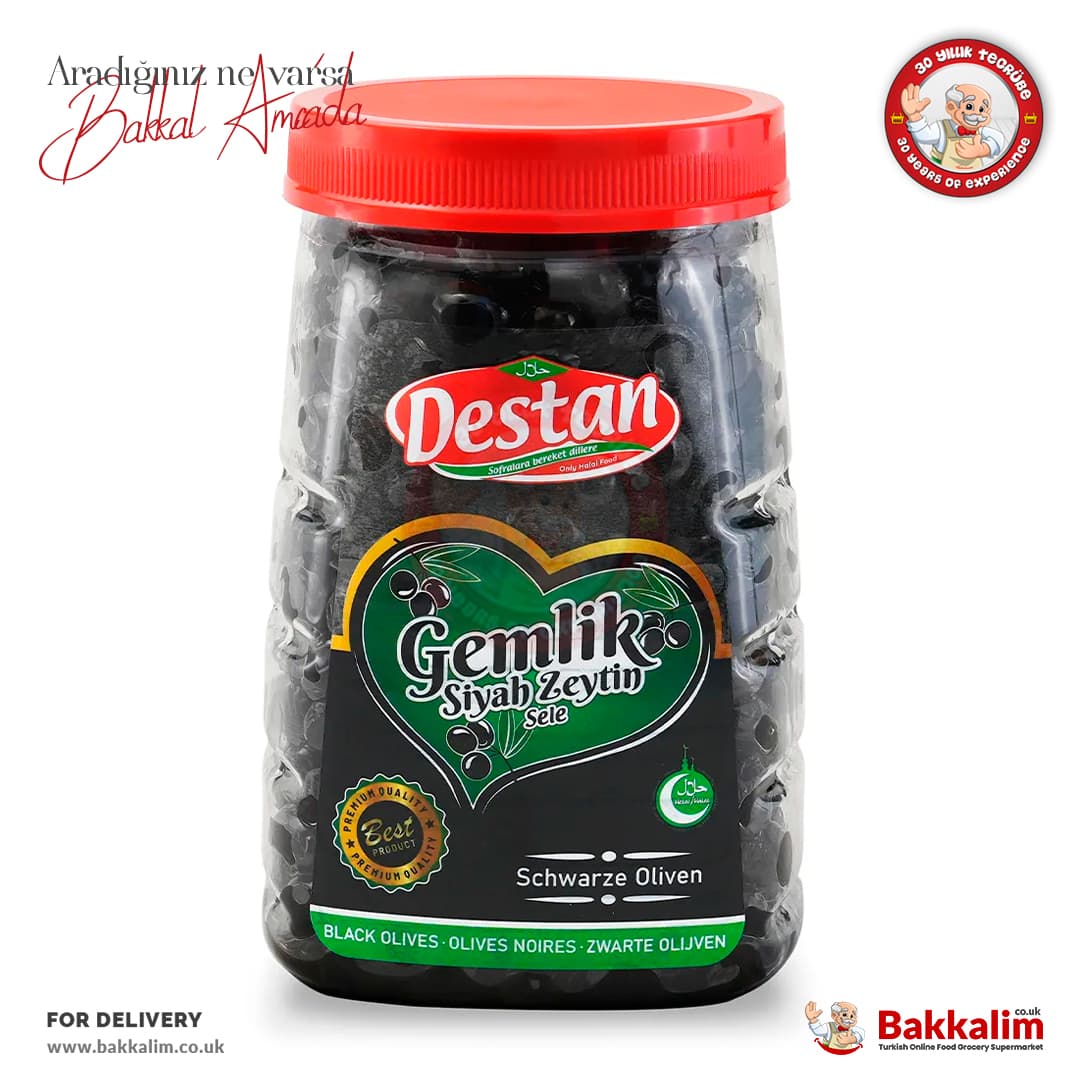Destan Gemlik Black Olives 600 G