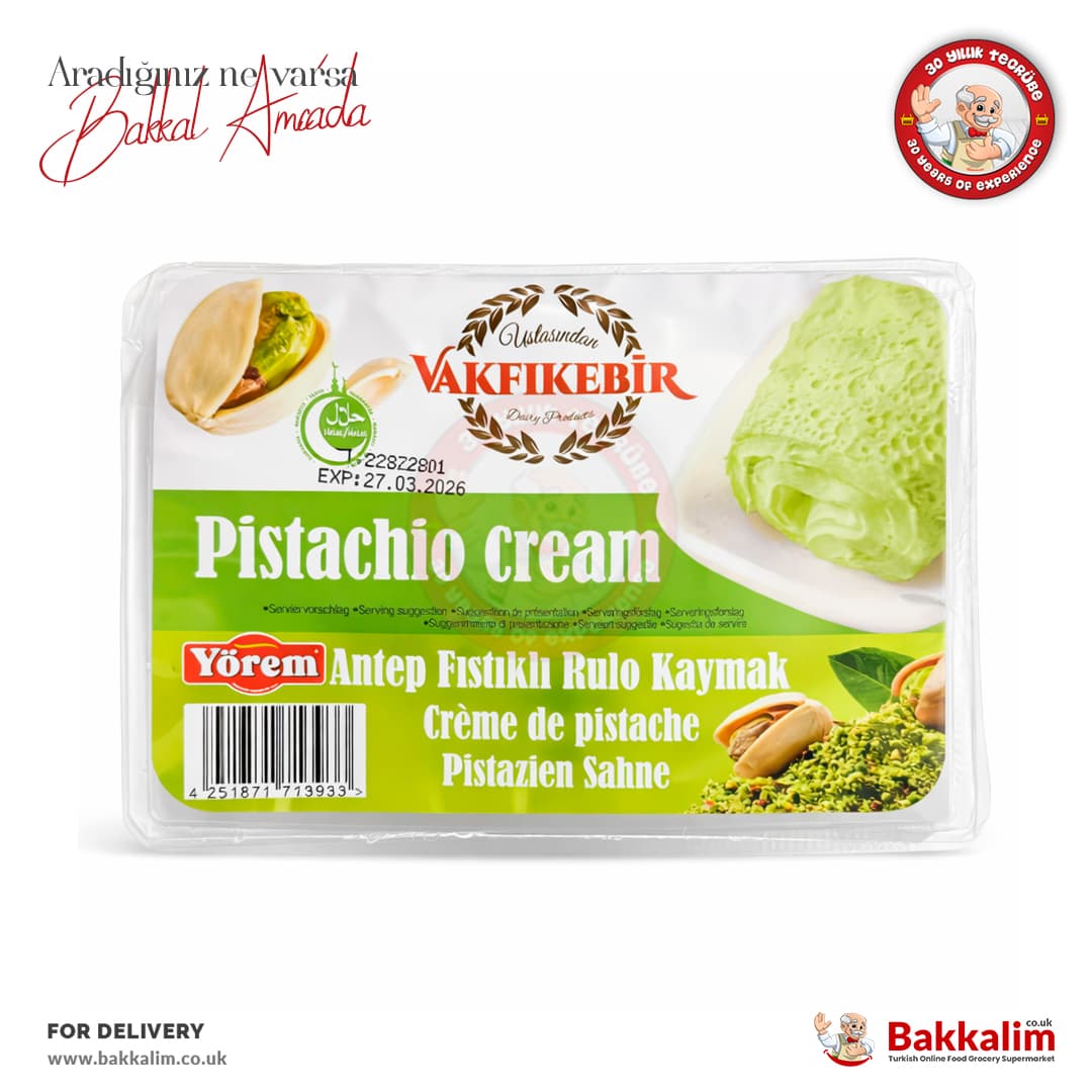 Yorem Vakfıkebir Pistachio Rolled Cream Sahne 150 G