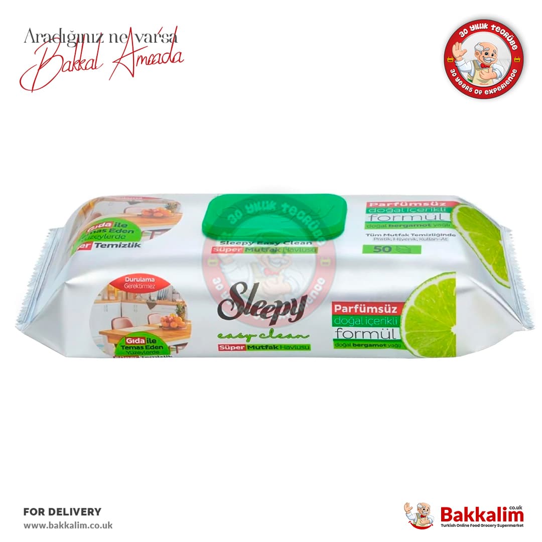 Sleepy Bergamot Oil Kitchen Cleaning Wipes 50 Sheets