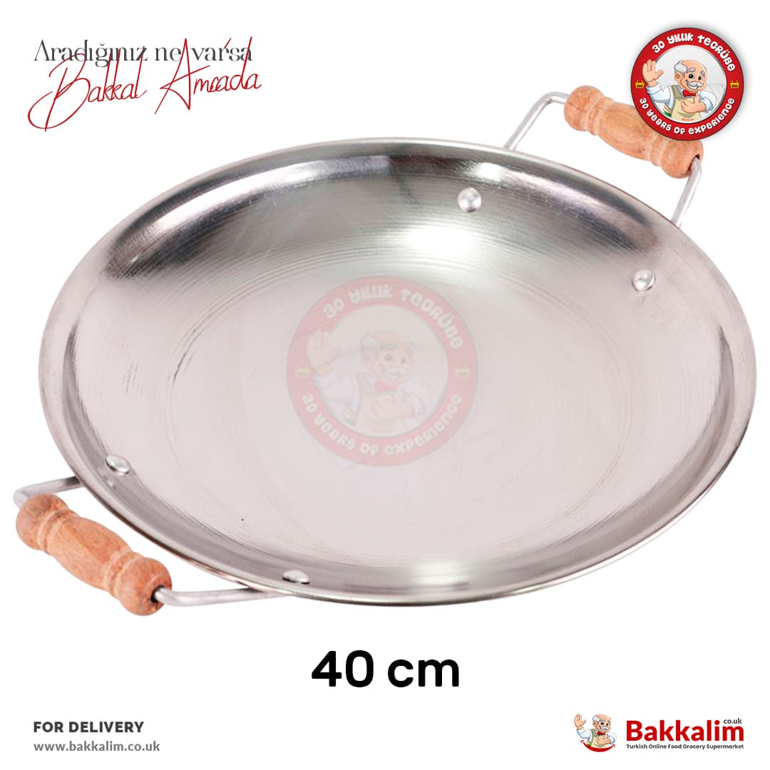 Yakut 40 cm Steel Frying - Roasting Pan Stainless Steel