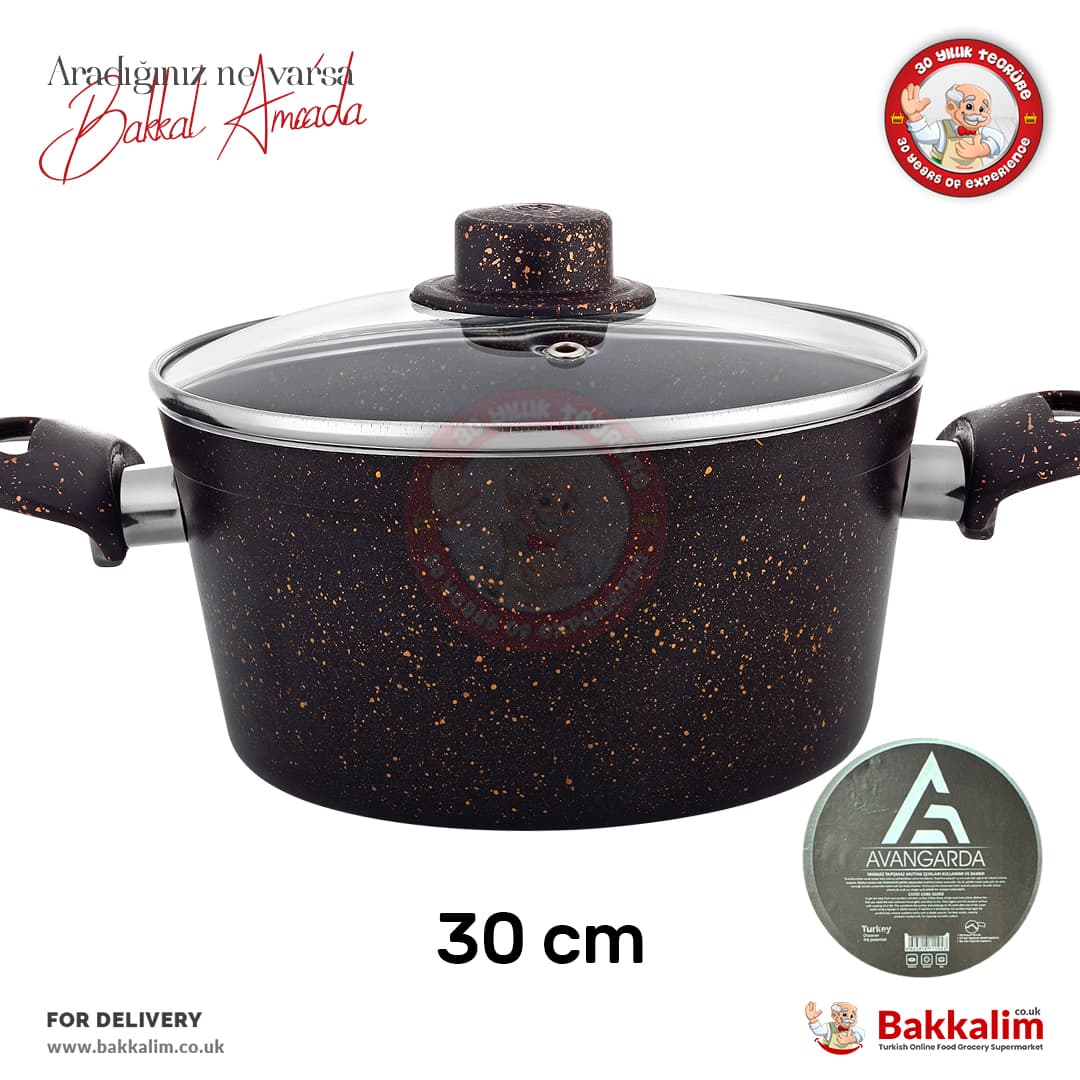 Avangarda 30 cm Deep Cooking Pot Non Stick Aluminium - Granite