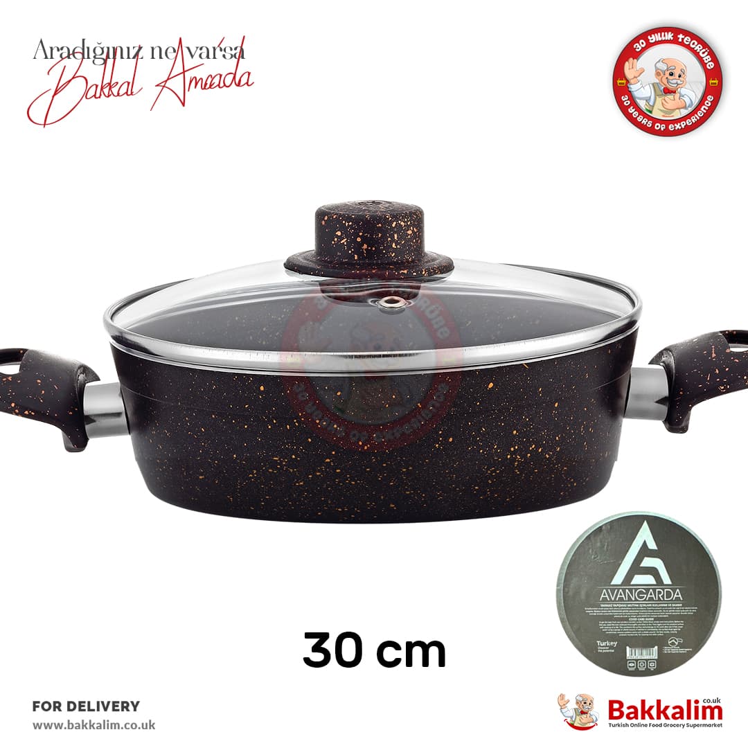 Avangarda 30 cm Short Cooking Pot Non Stick Aluminium - Granite