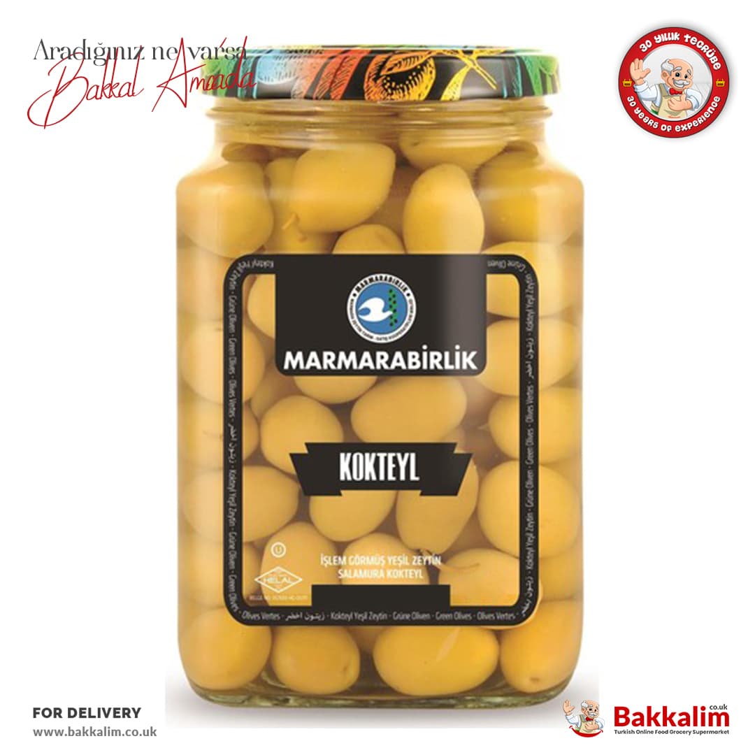 Marmarabirlik 3XL Cocktail Green Olives Net 850 G