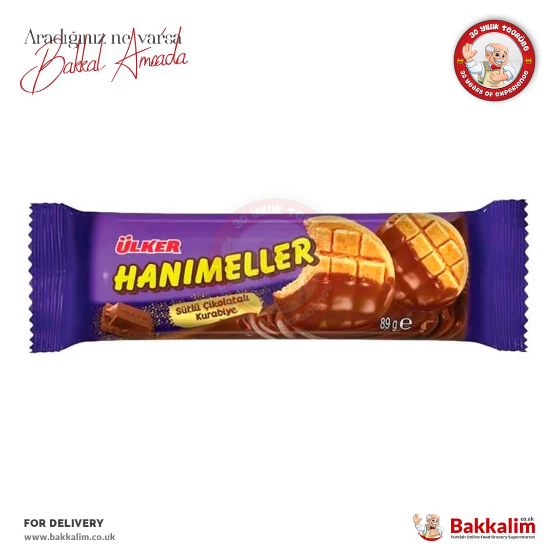 Ulker Hanimeller Milky Chocolate with Cookie 89 G