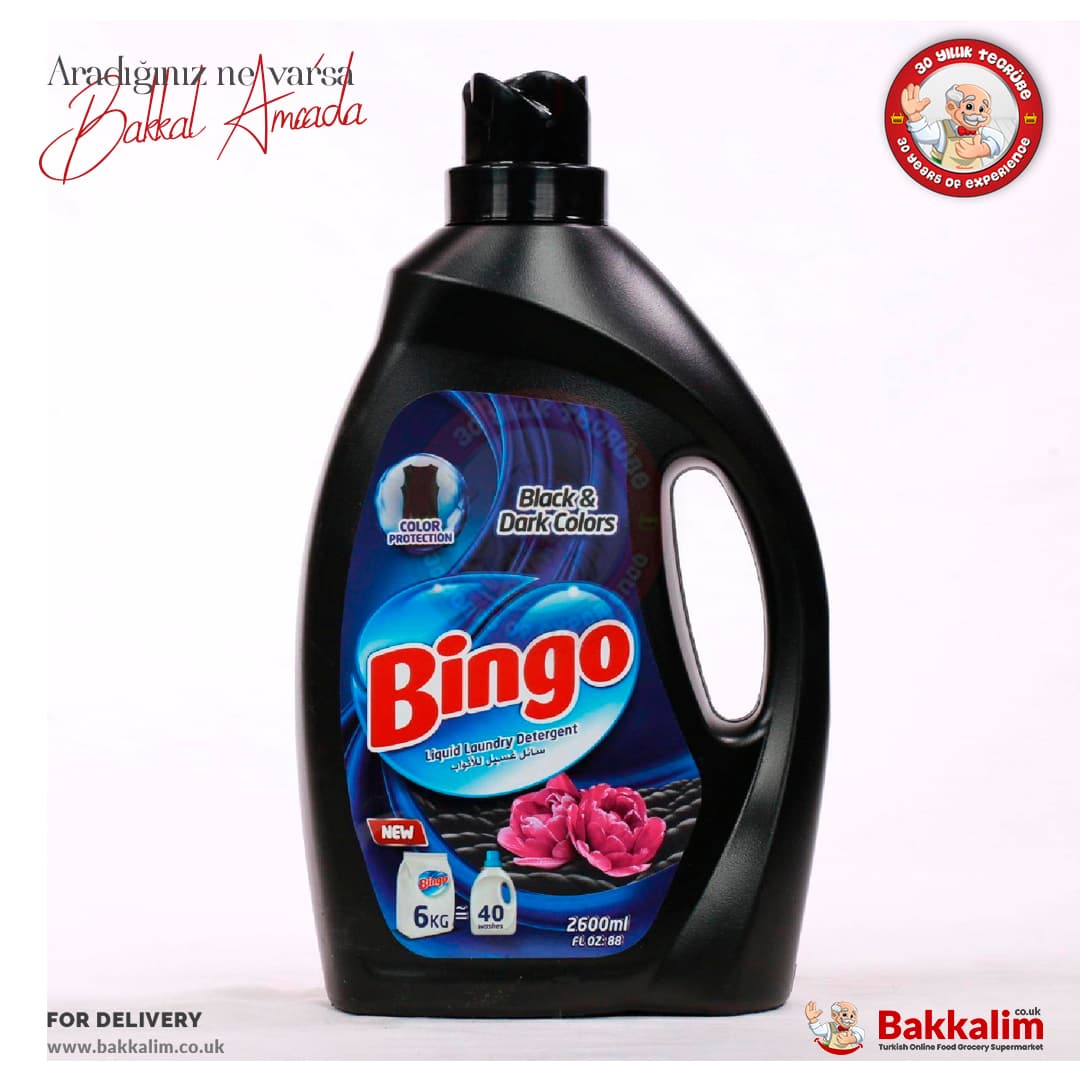 Bingo Black And Dark Colors Liquid Laundry Detergent 2600 Ml