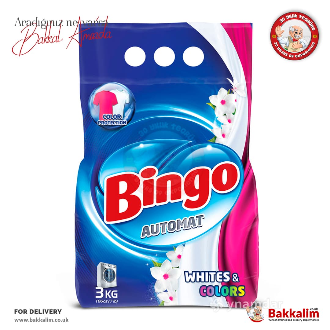 Bingo Automat White and Colors Powder Detergent 3000 G