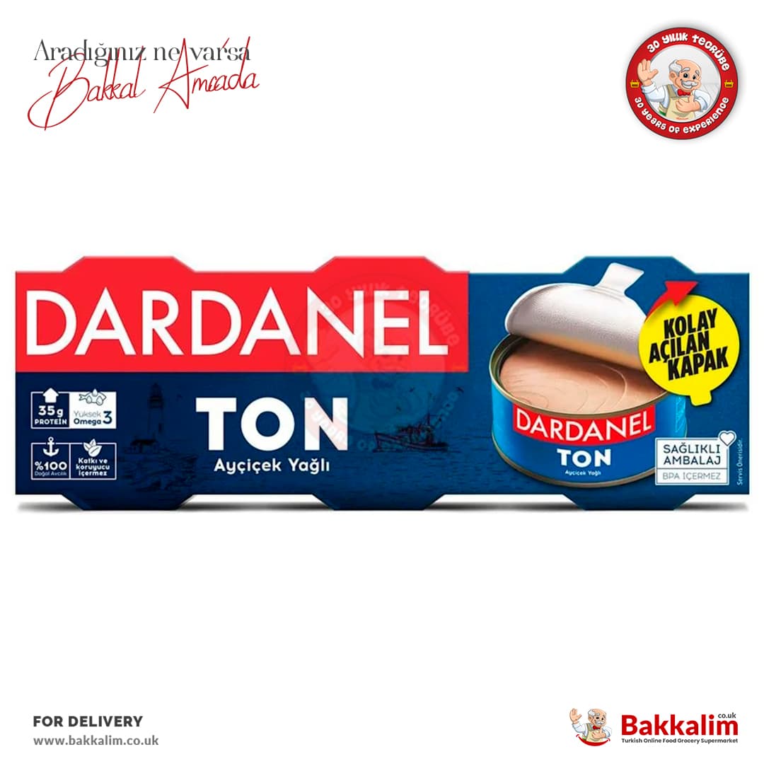 Dardanel Tuna with Sunflower Oily 3 Pcs 75 Gr
