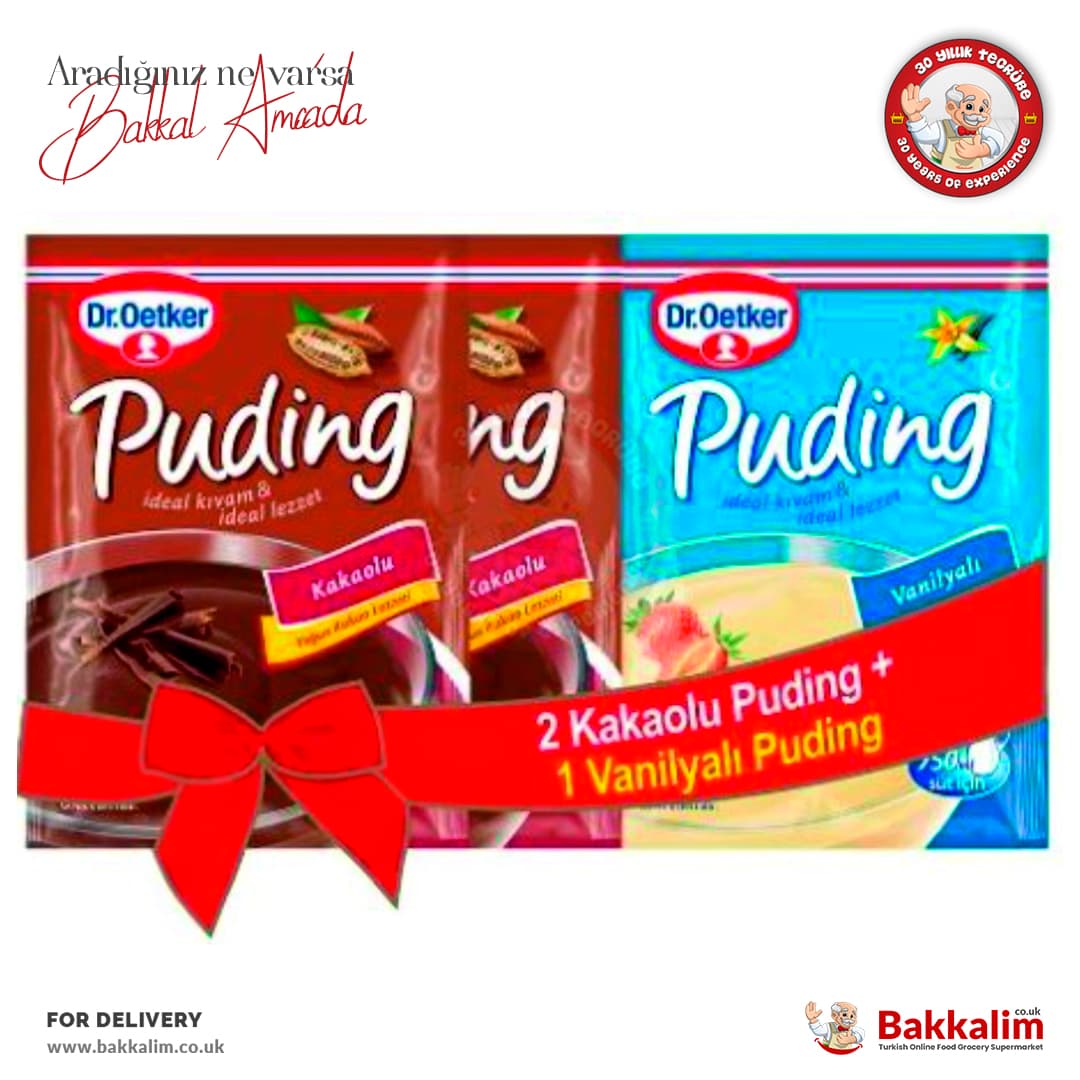 Dr. Oetker Puding Pack 2 Pack Cocoa + 1 Pack Vanilla Total 3 Packs