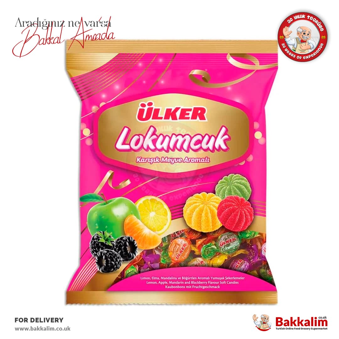 Ulker Lokumcuk Mix Fruit flavoured Soft Candies 350 G