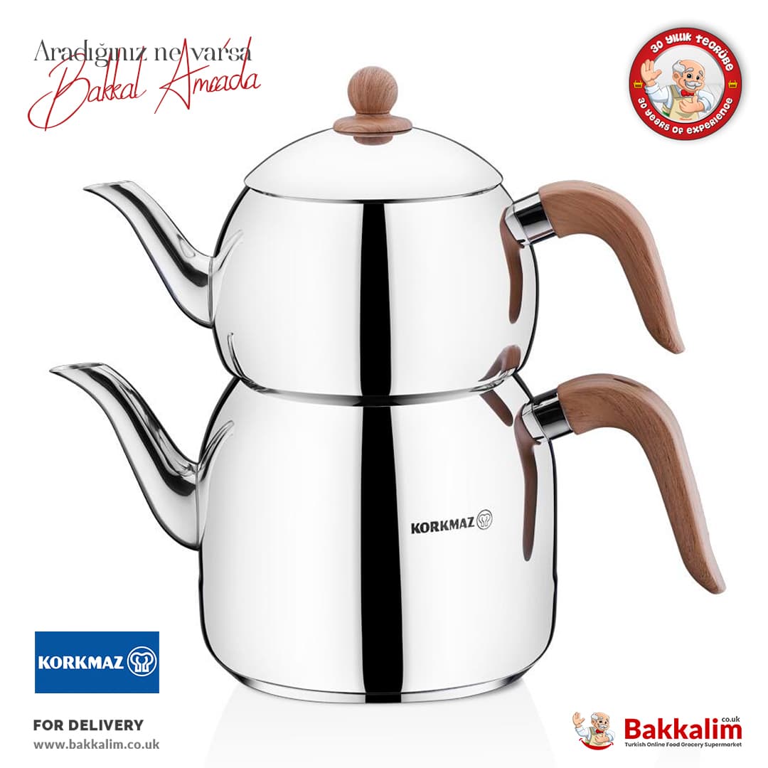 Korkmaz Retro Wooden 2.5 lt Tea Pot Set A196