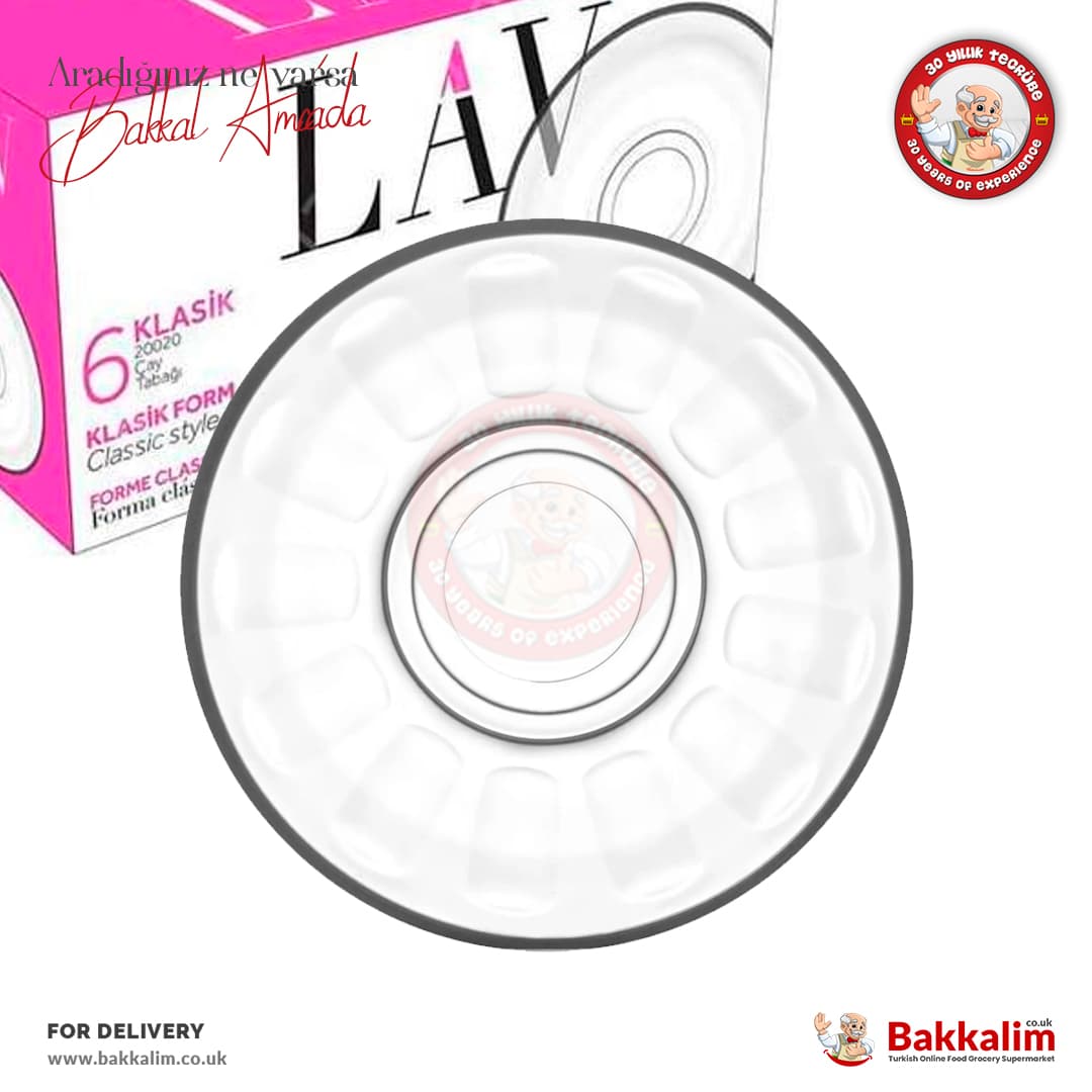 LAV Classic Optical Tea Saucer 6 Pcs
