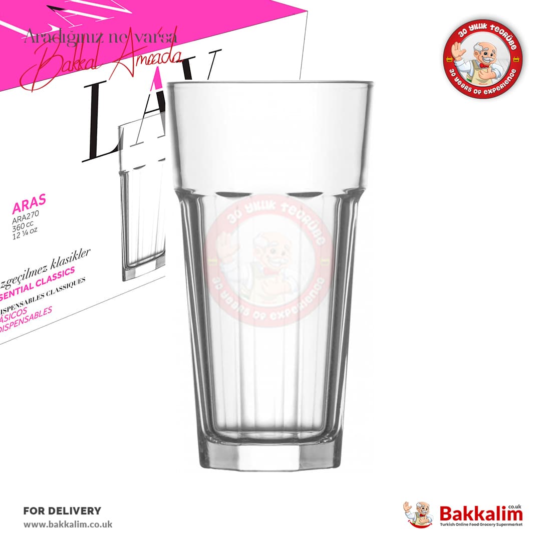 LAV Aras Soft Drink Glass 360 cc 3 Pcs