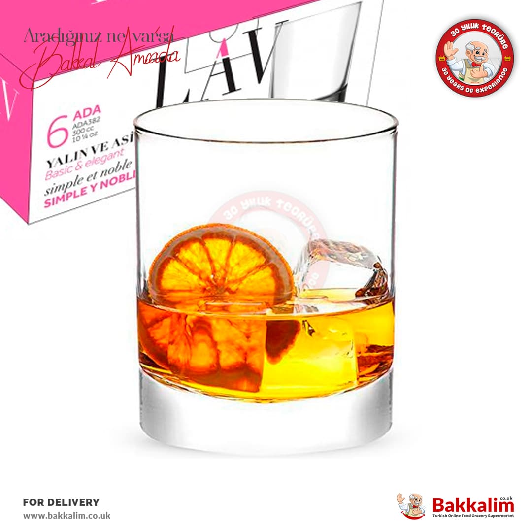 LAV Ada Whiskey Glass ADA382 320 cc 6 Pcs
