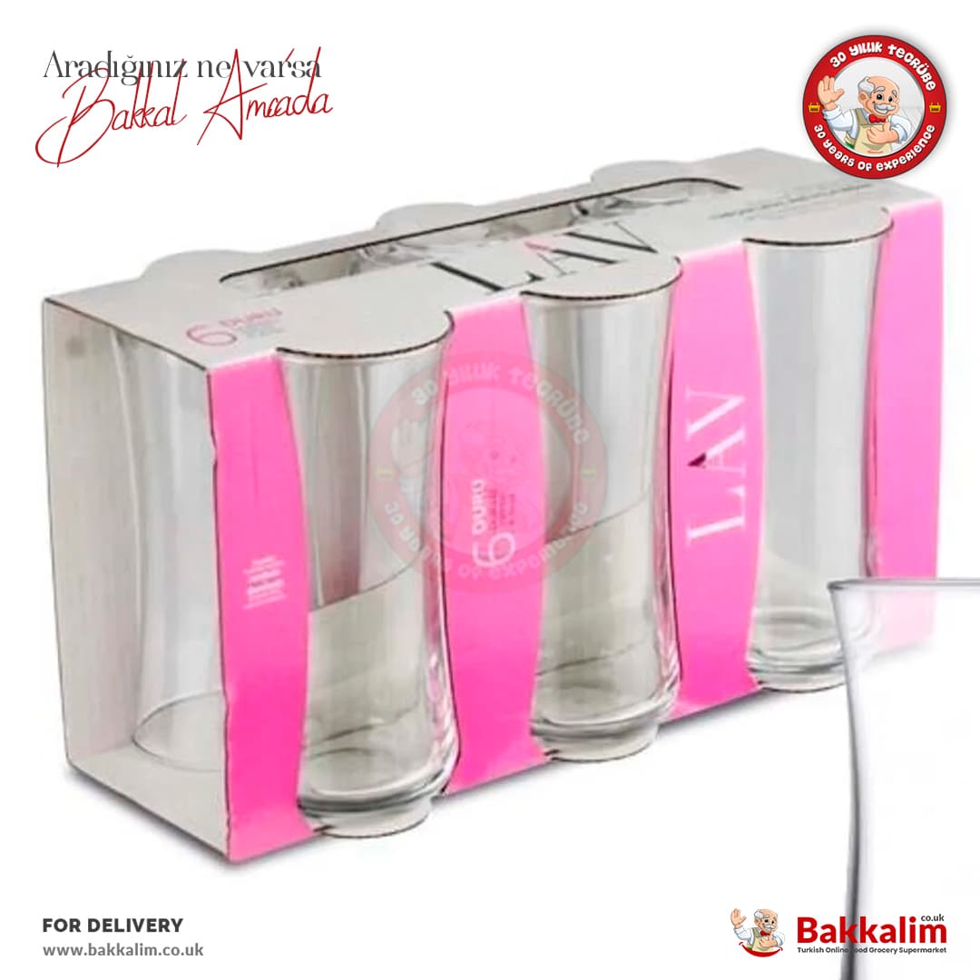 LAV Duru Raki Soft Drink Glass 190 cc 6 Pcs
