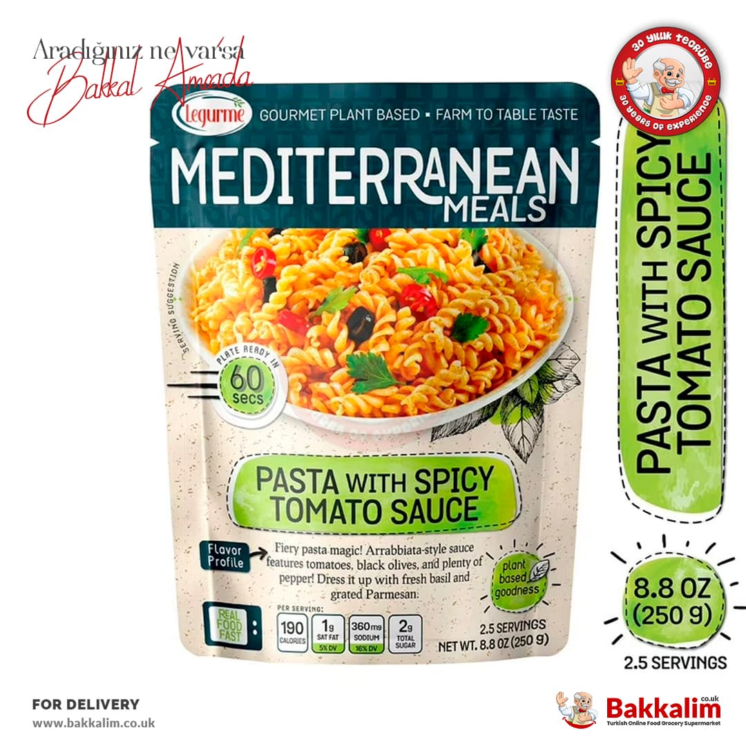 Legurme Pasta with Spicy Tomato Sauce Ready Eat 250 G