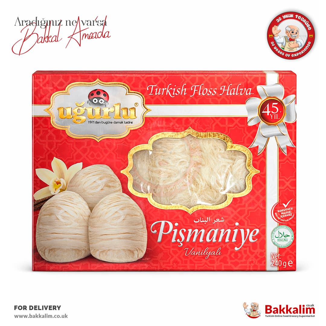 Ugurlu Vanilla with Turkish Floss Halva 240 G