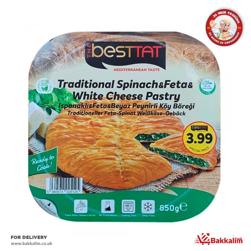 BestTat 850 Gr Traditional Spinach And Feta And White Cheese Pastry