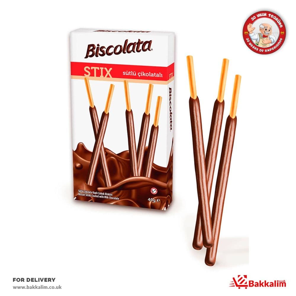 Biscolata 40 Gr Biscuit Sticks Coated With Milk Chocolate