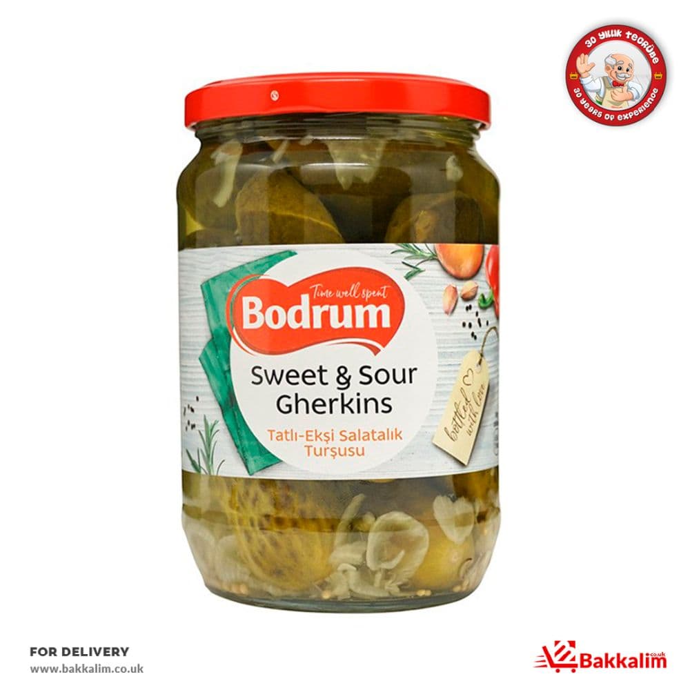Bodrum 680gr Sweet And Sour Gherkins