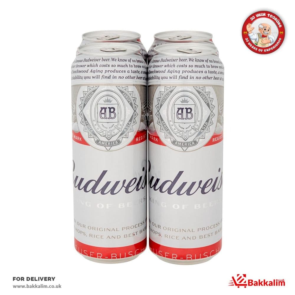 Budweiser 568 Ml 4 Pcs Lager Beer Cans