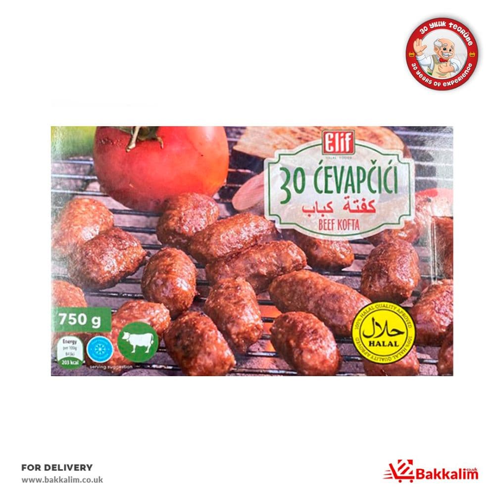 Elif  750 Gr 30 Pcs Cevapcici Beef Meatballs