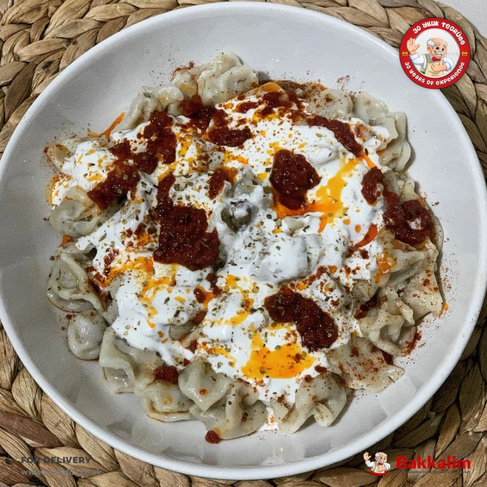 Fresh 500 G Homemade Turkish Ravioli Baked Cooked