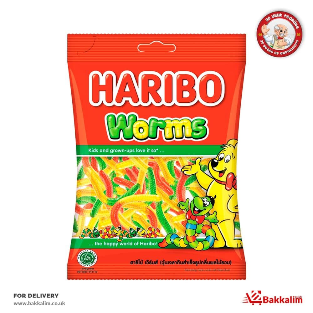 Haribo 80 G Worms Fruit Mix Helal