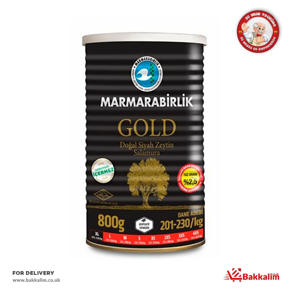 Marmarabirlik 800 Gr Gold XL Naturel Black Olives