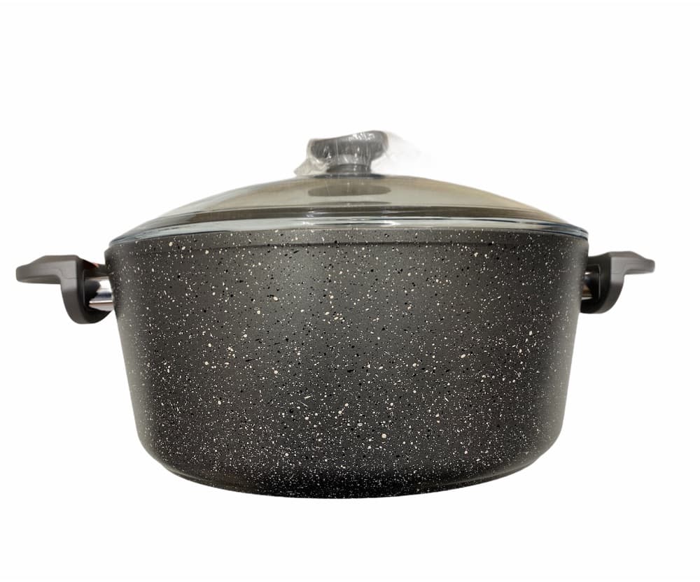Oms Grey Non-Stick Granite Casserole 30cm
