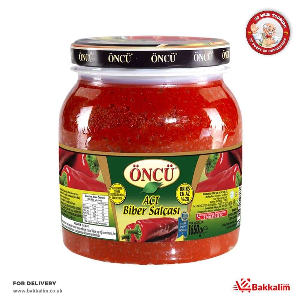 Oncu 1650 Gr Hot Pepper Paste