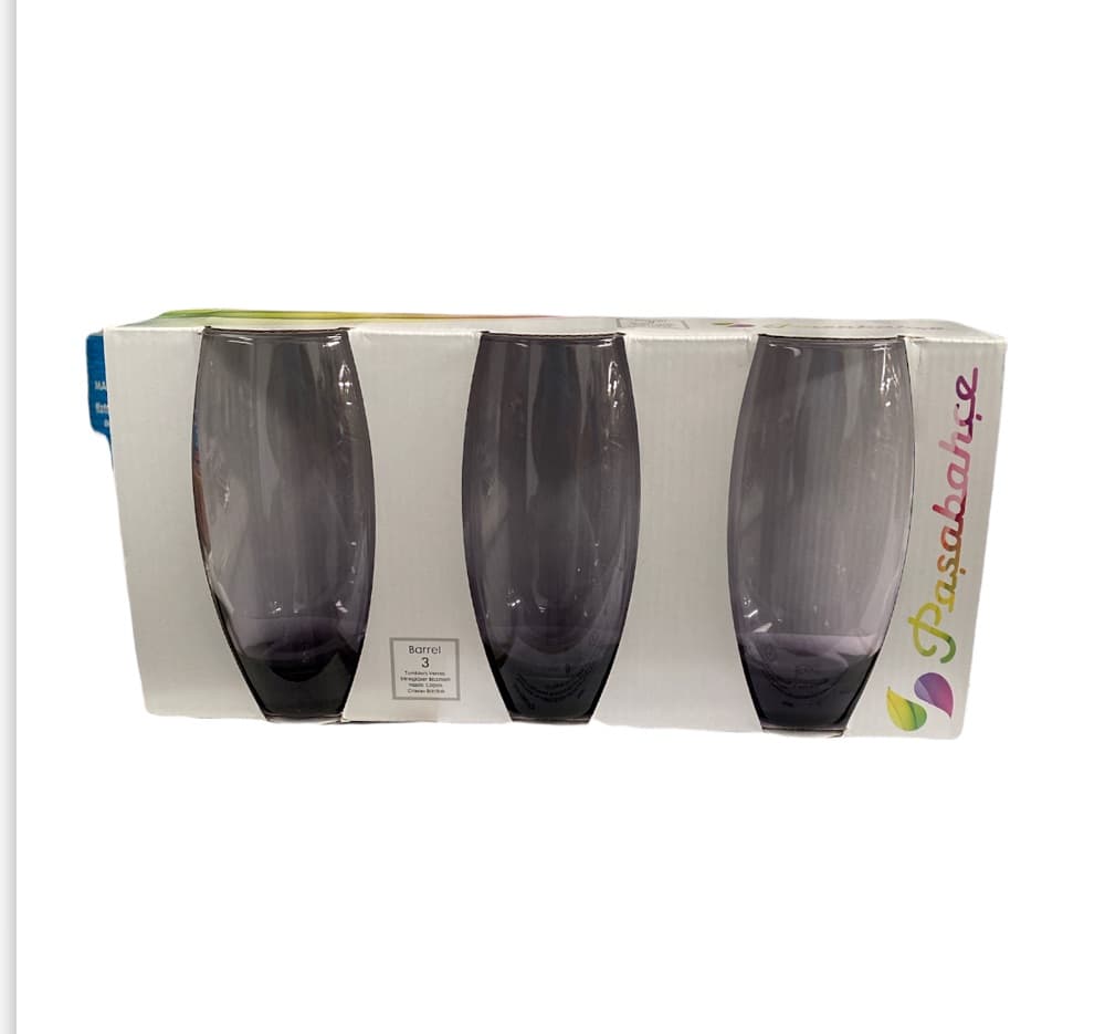Pasabahce Barrel 3 Pieces Glasses Lila Colour