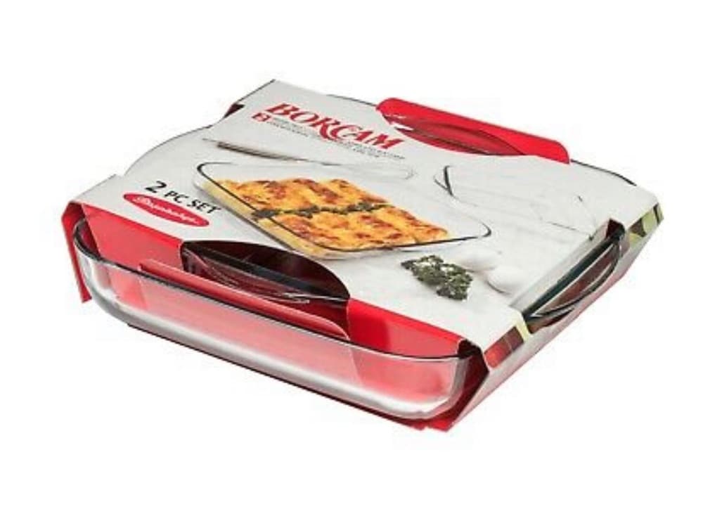 Pasabahce Borcam Square Tray X2