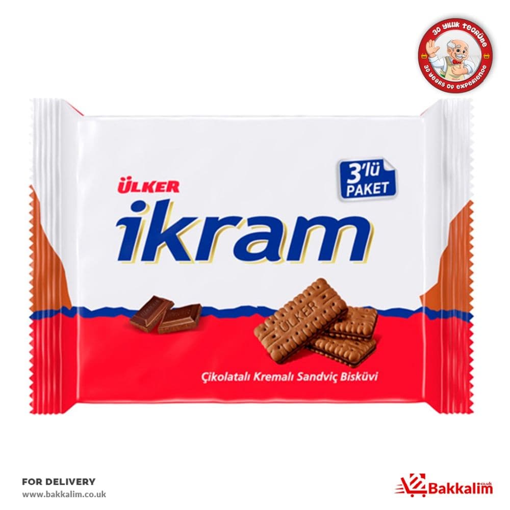 Ulker 84 Gr 3 Pcs  Ikram Biscuits With Chocolate Cream