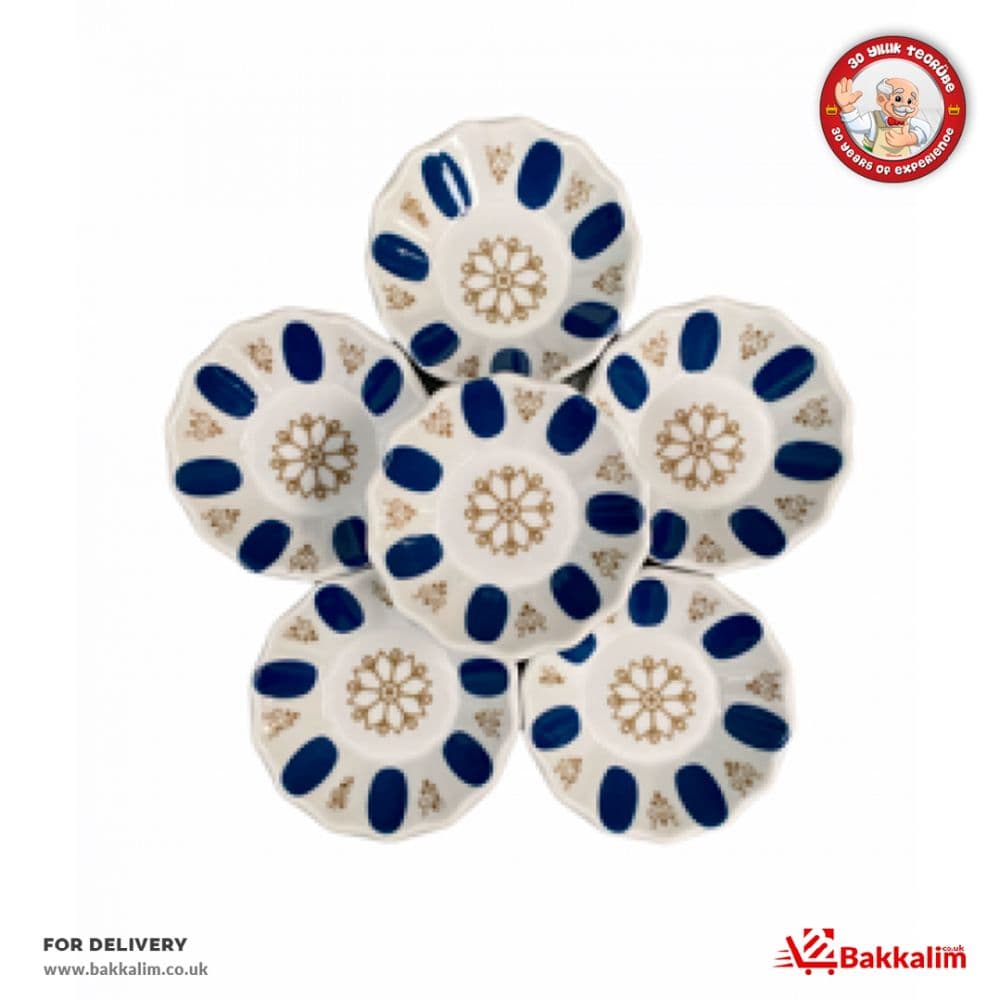 White And Blue Coaster 6 Pcs