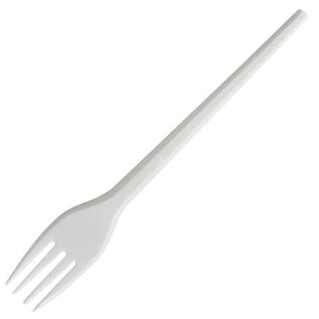 White Plastic Forks Heavy Duty 100pcs