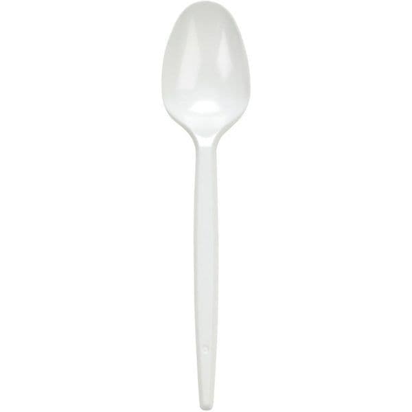 White Plastic Spoon 100pcs