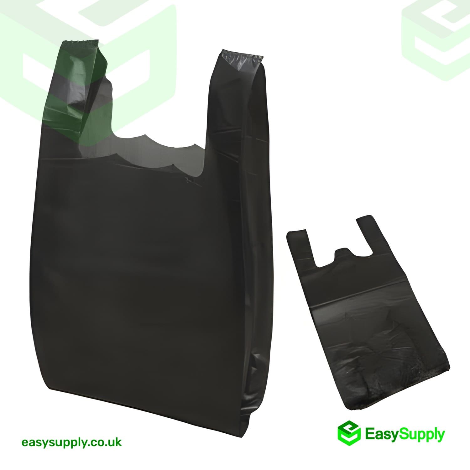 Black Vest Carriers Bags 8 x 13 x 18 Carrier Bags