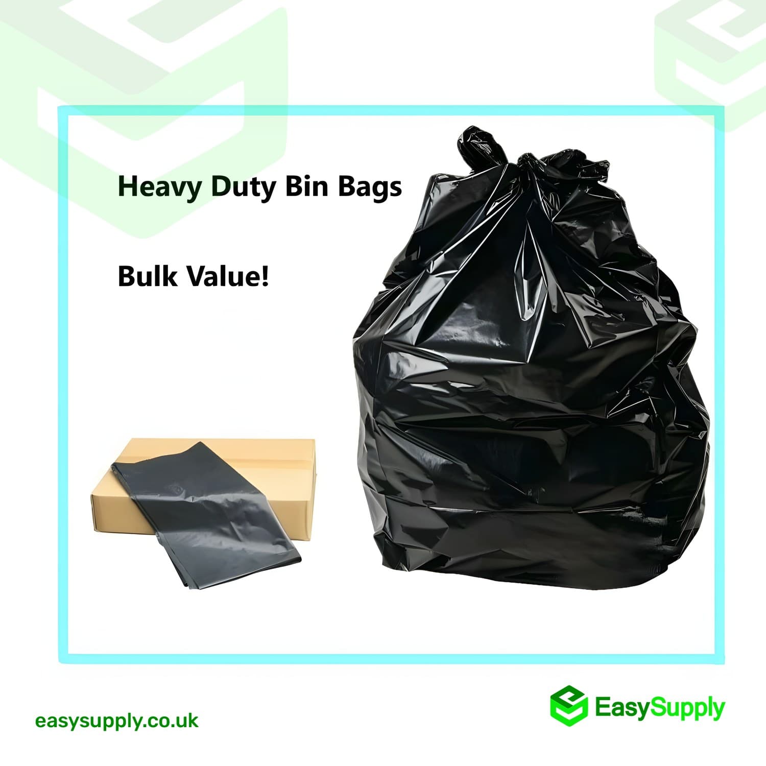 Bin Bag Black Heavy Duty 450 x 720 x 96.500 mm 18''x 29''x 39'' 