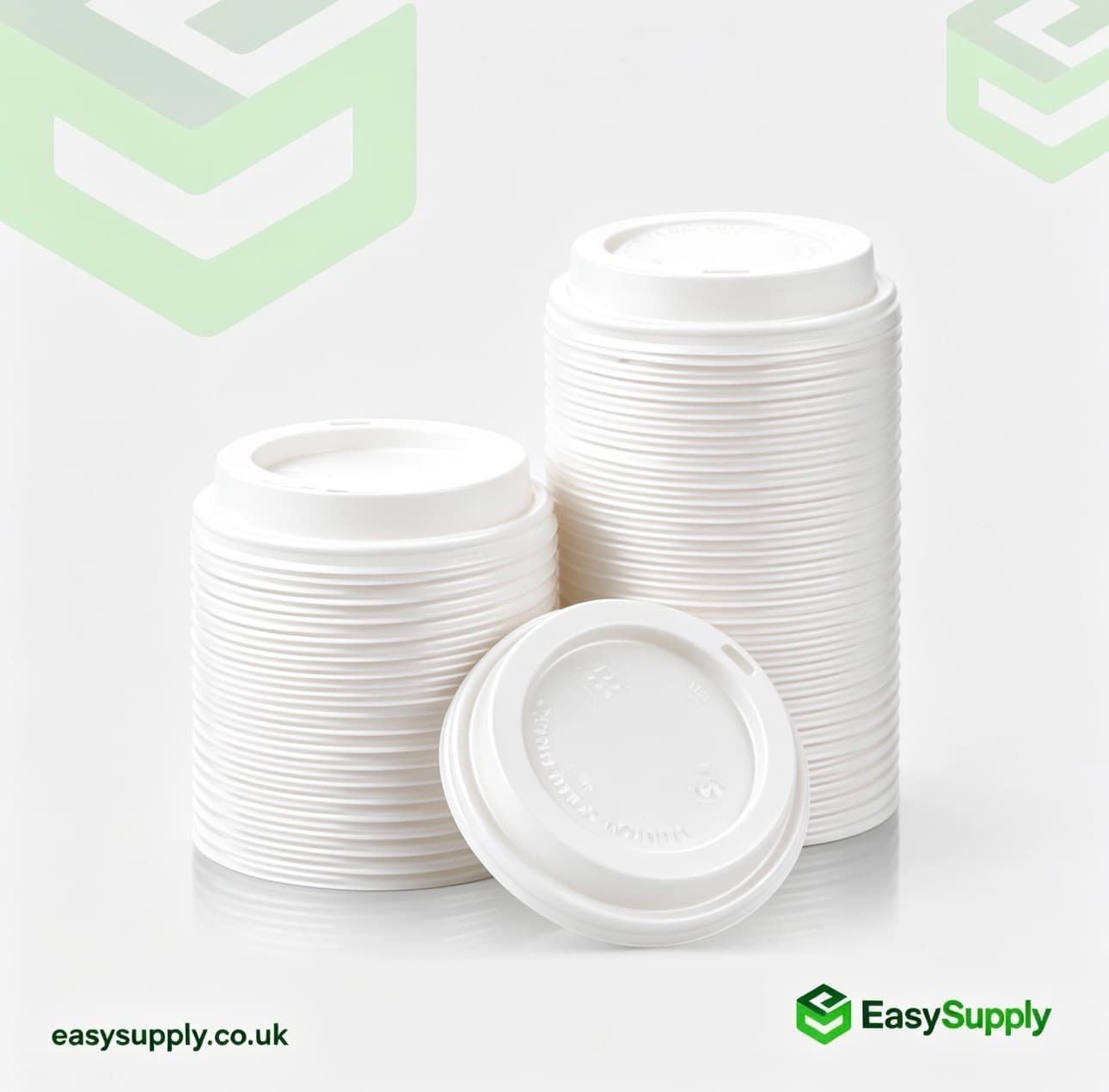 16 oz 12 White Ripple Cup Lids 500 Pcs 