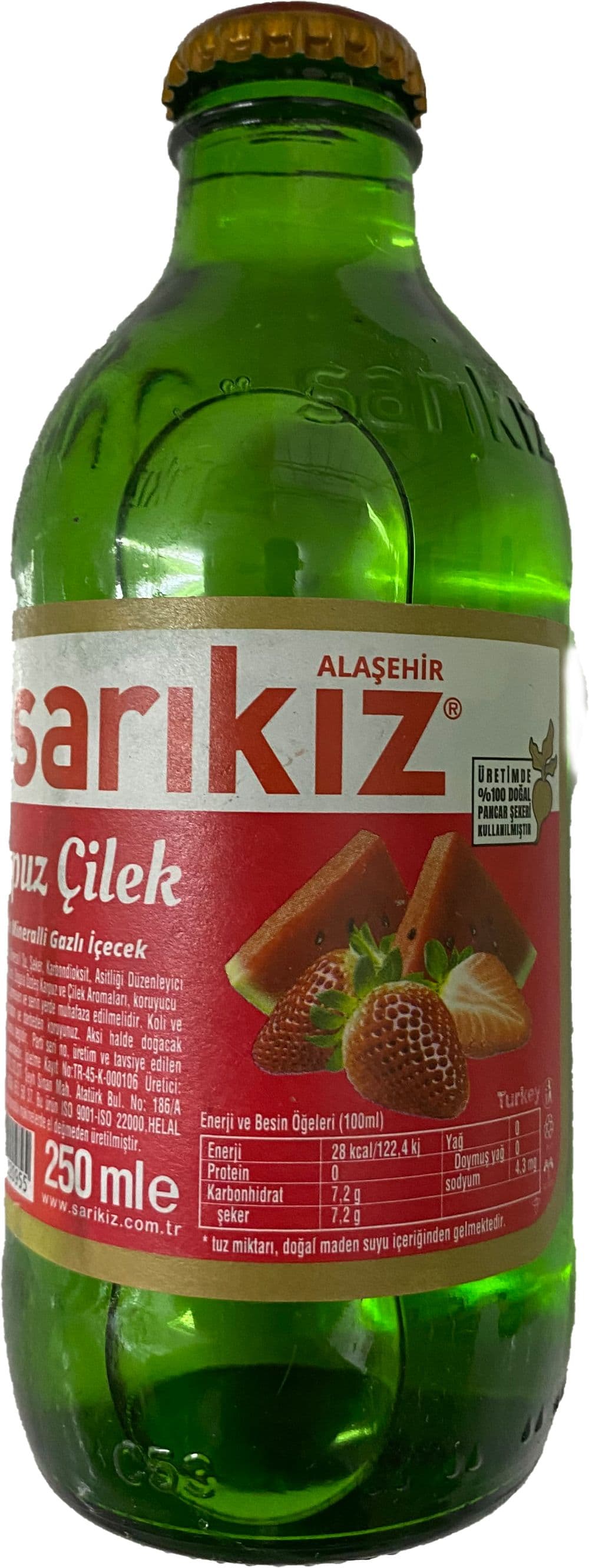 Sarikiz Natural Mineral Spring Water Watermelon Strawberry 200 Ml