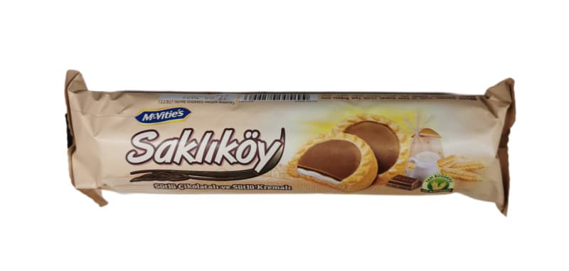 Ulker Saklikoy Chocolate With Milk Cream Biscuit 100g